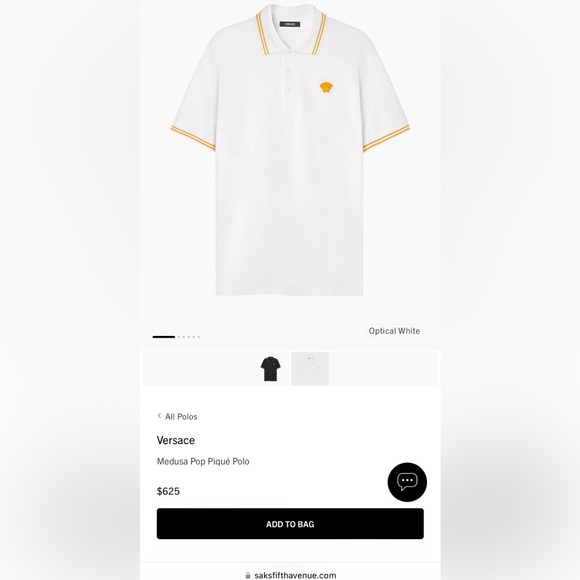 NWT Versace Medusa Pop Piqué Polo - Picture 5 of 11